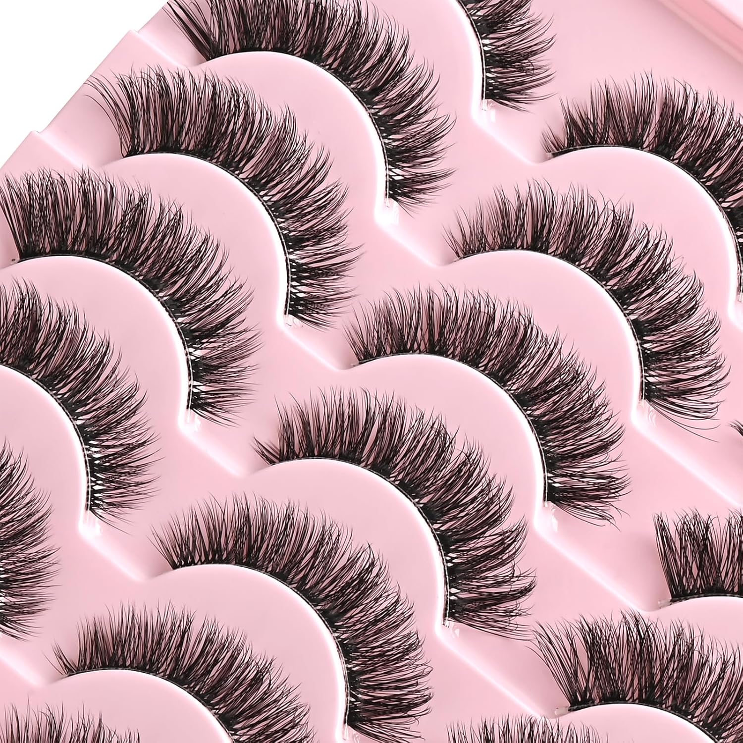 Beautichen Набор накладных ресниц — 20 пар, естественный объём, имитация натурального завитка, для повседневного и лёгкого макияжа