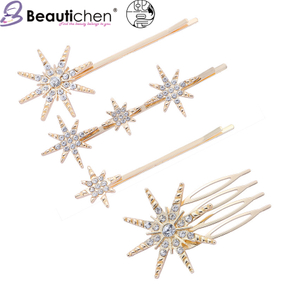 Beautichn заколка с кристаллами «Восьмиконечная звезда»
