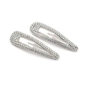 Beautichen металлическая заколка с каплевидными стразами