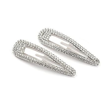 Beautichen металлическая заколка с каплевидными стразами