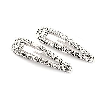 Beautichen металлическая заколка с каплевидными стразами