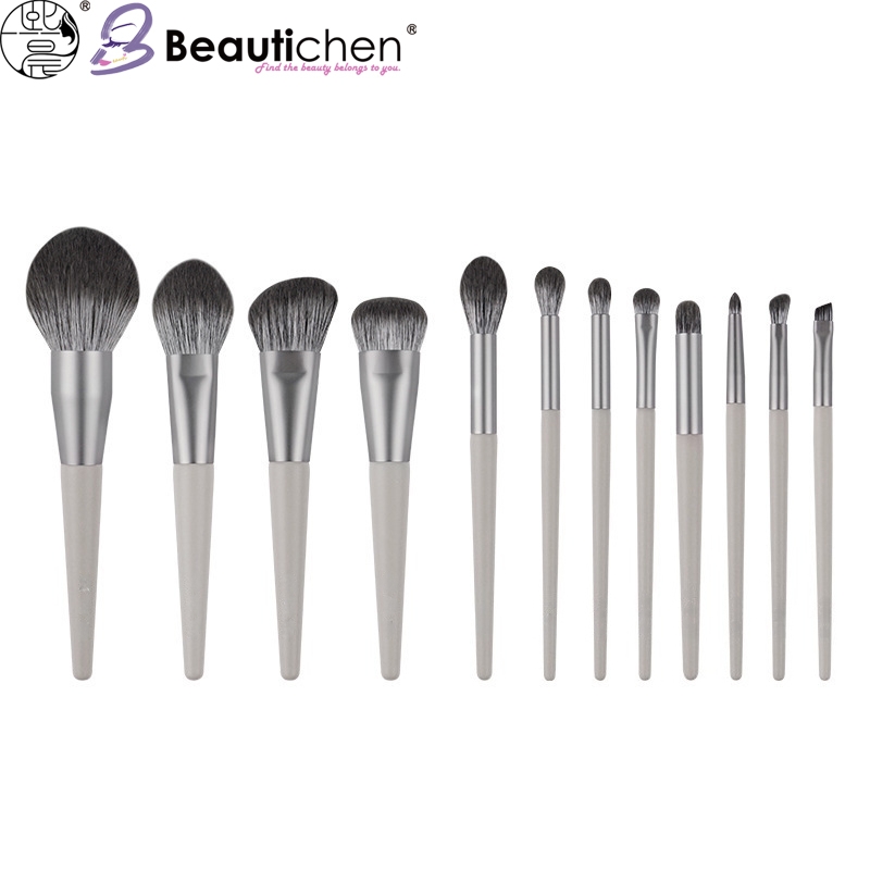 Beautichen набор кистей для макияжа — серый матовый, 12 шт.