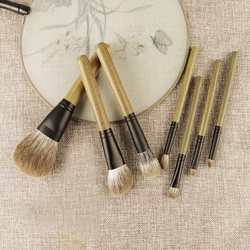 Beautichen мини набор кистей для макияжа — 7 шт., натуральный дизайн