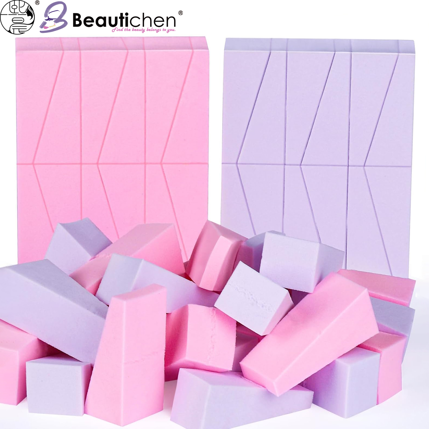 Beautichen набор косметических одноразовых спонжей — мягкие латексные губки для тонального крема и макияжа.