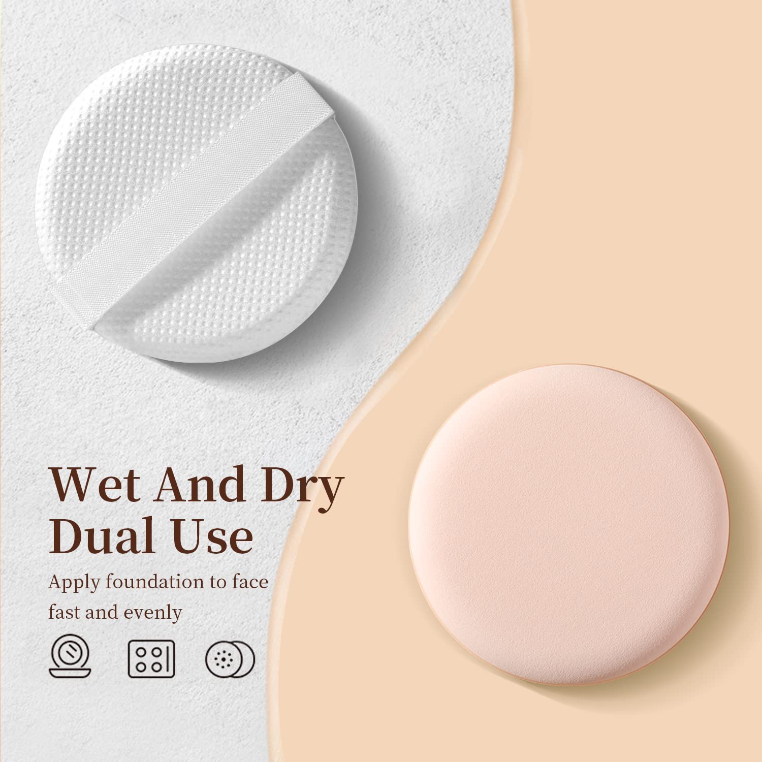 Beautichen набор цветных круглых спонжей с прозрачной коробкой и салфеткой