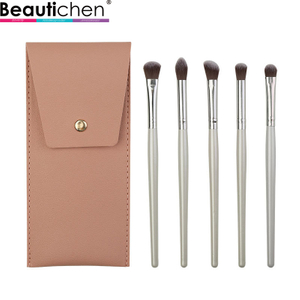 Beautichen набор кистей для глаз — 5 шт., с розовым футляром, для теней и растушёвки, начальный уровень