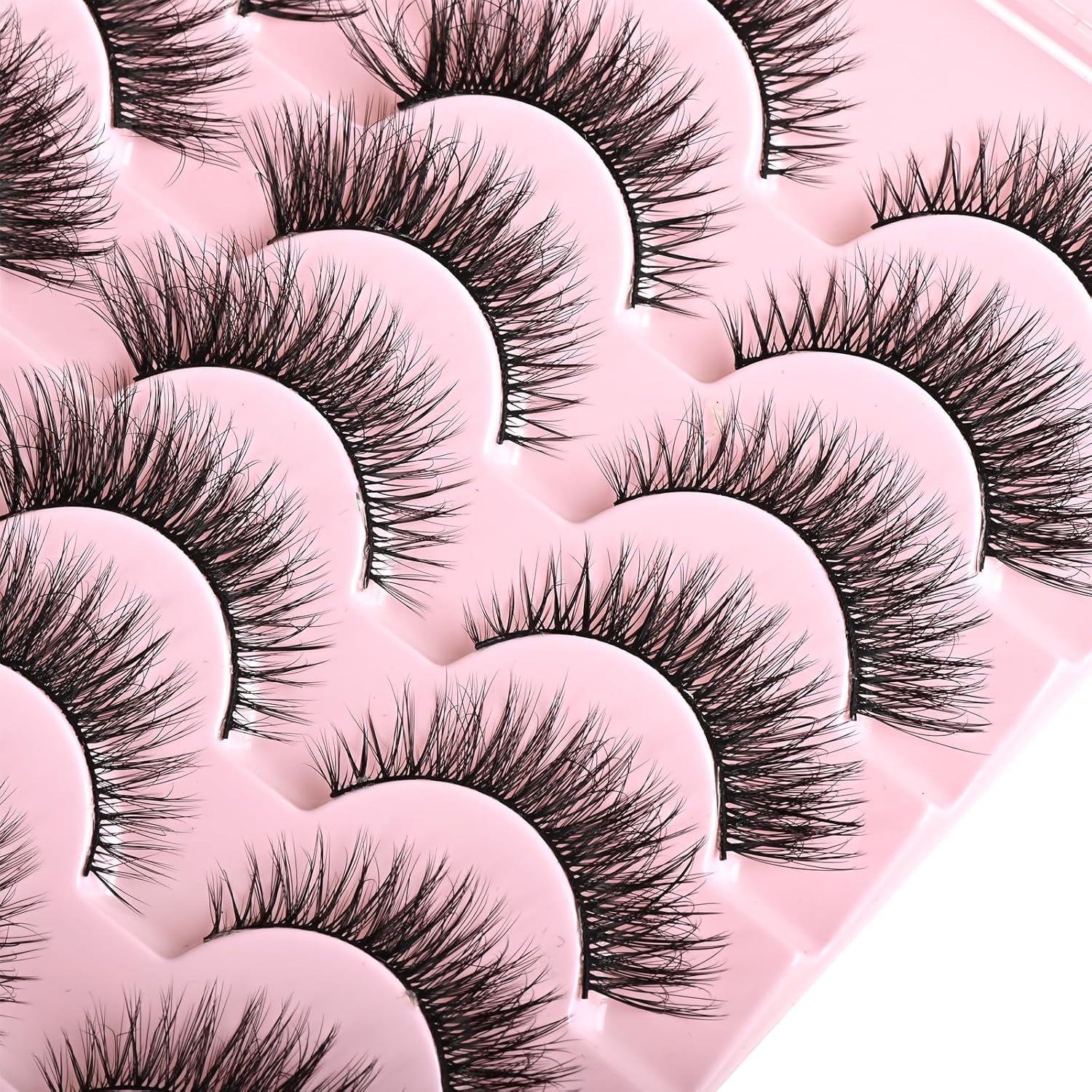 Beautichen Набор 3D накладных ресниц — 20 пар, драматический объем, перекрёстное распределение, гибкая прозрачная основа, для сценического, вечернего и свадебного макияжа