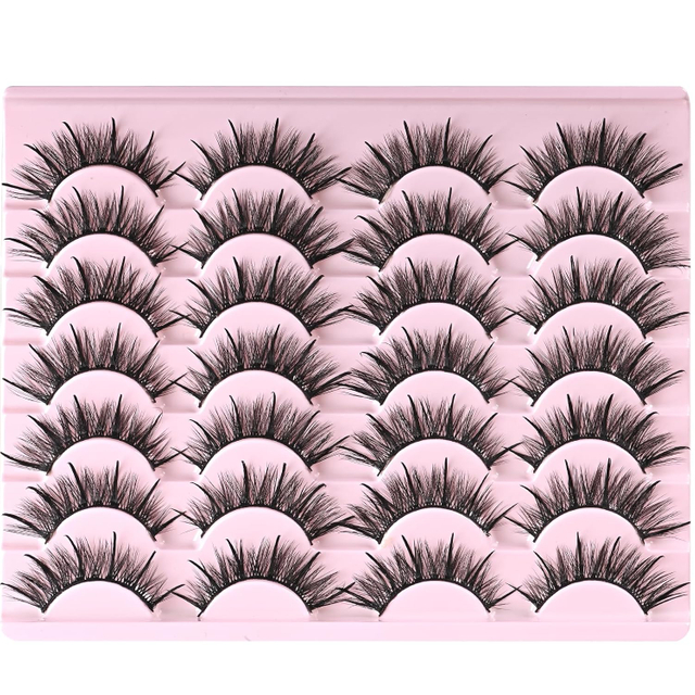 Beautichen Набор накладных ресниц — 20 пар объемные 3D ресницы, кросс-объем, многослойный эффект, для дневного и вечернего макияжа