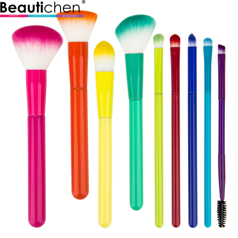 Beautichen набор из 8 многоцветных кистей для макияжа с мягким синтетическим ворсом