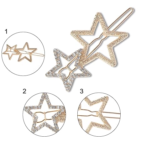 Beautichn Креативная Заколка-невидимка «Пятиконечная Звезда»