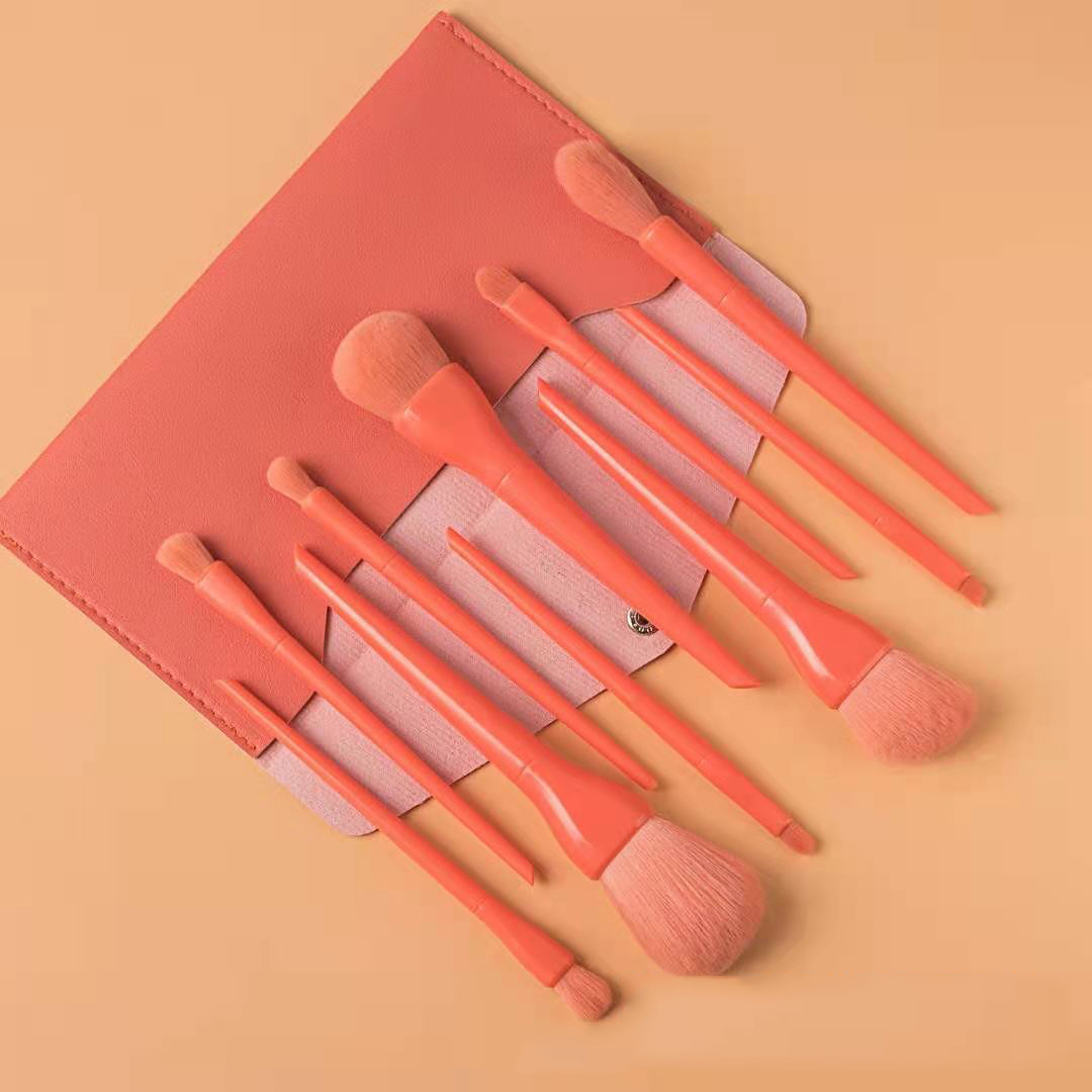 Beautichen Набор из 8 кистей для макияжа — светло-розовые, мягкий синтетический ворс