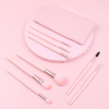 Beautichen Набор кистей для макияжа — 8 шт., розовые ручки с серебристым креплением