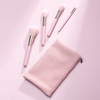 Beautichen Набор мини-кистей для макияжа — 4 шт., розовые ручки с серебристым креплением