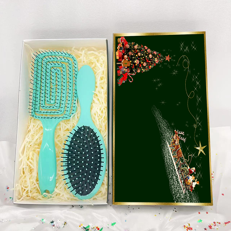 Beautichen Набор расчесок для волос — массажные и вентиляционные щетки разных форм, для укладки феном, сухих и влажных волос, подарочная коробка