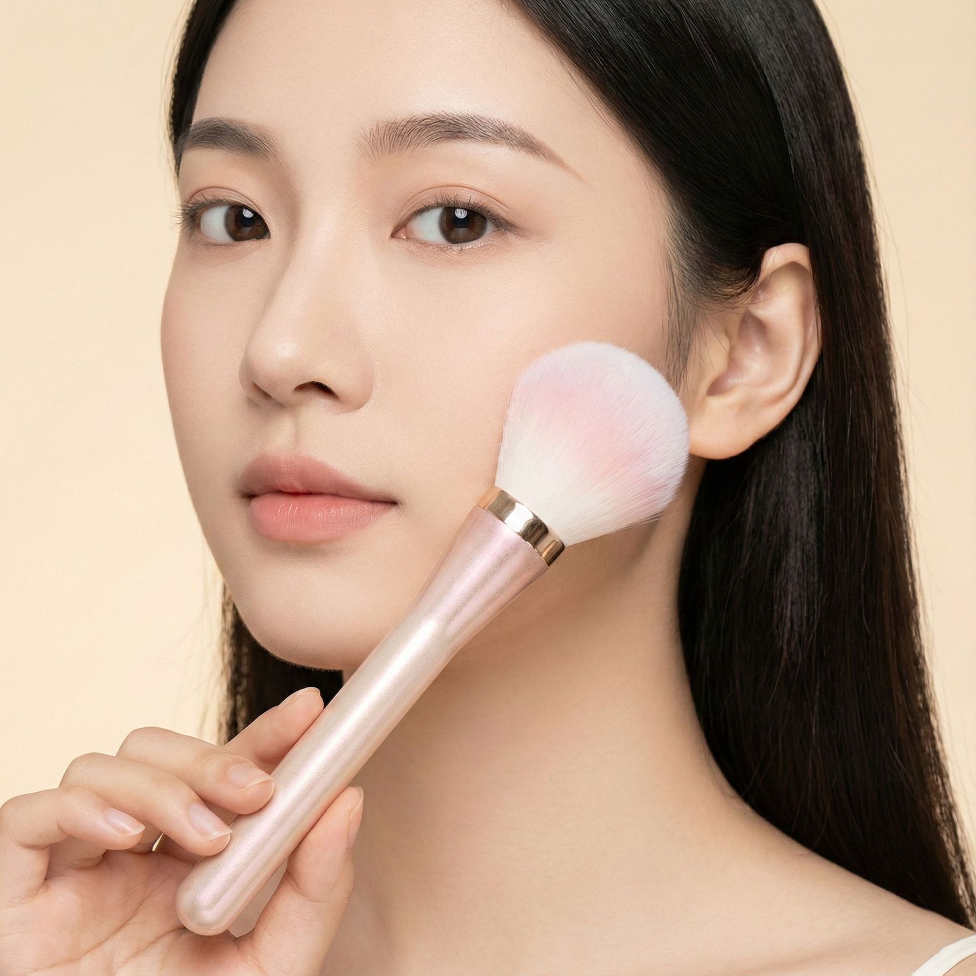 Beautichen кисть для пудры — мягкая, розовое золото