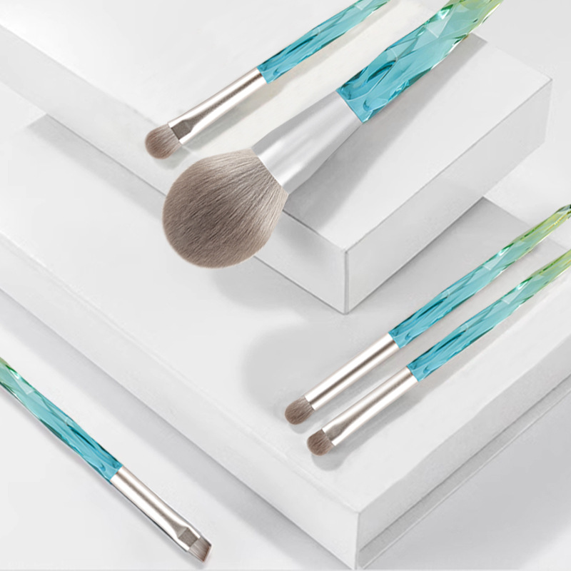 Beautichen набор кистей для макияжа — кристальная бирюзовая ручка, 5 шт.