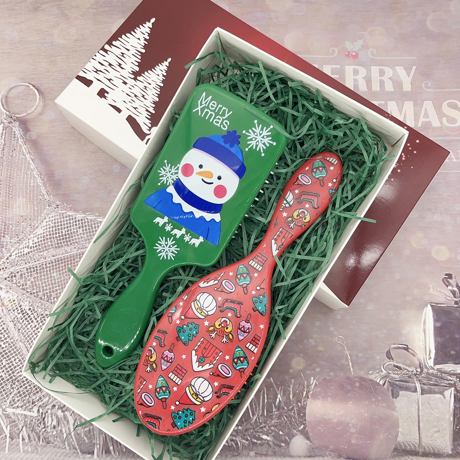 Beautichen Набор Рождественских Массажных Щёток Для Волос