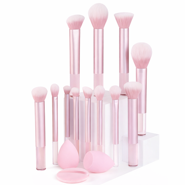 Beautichen: набор кистей для макияжа 12 шт и спонжи синтетика