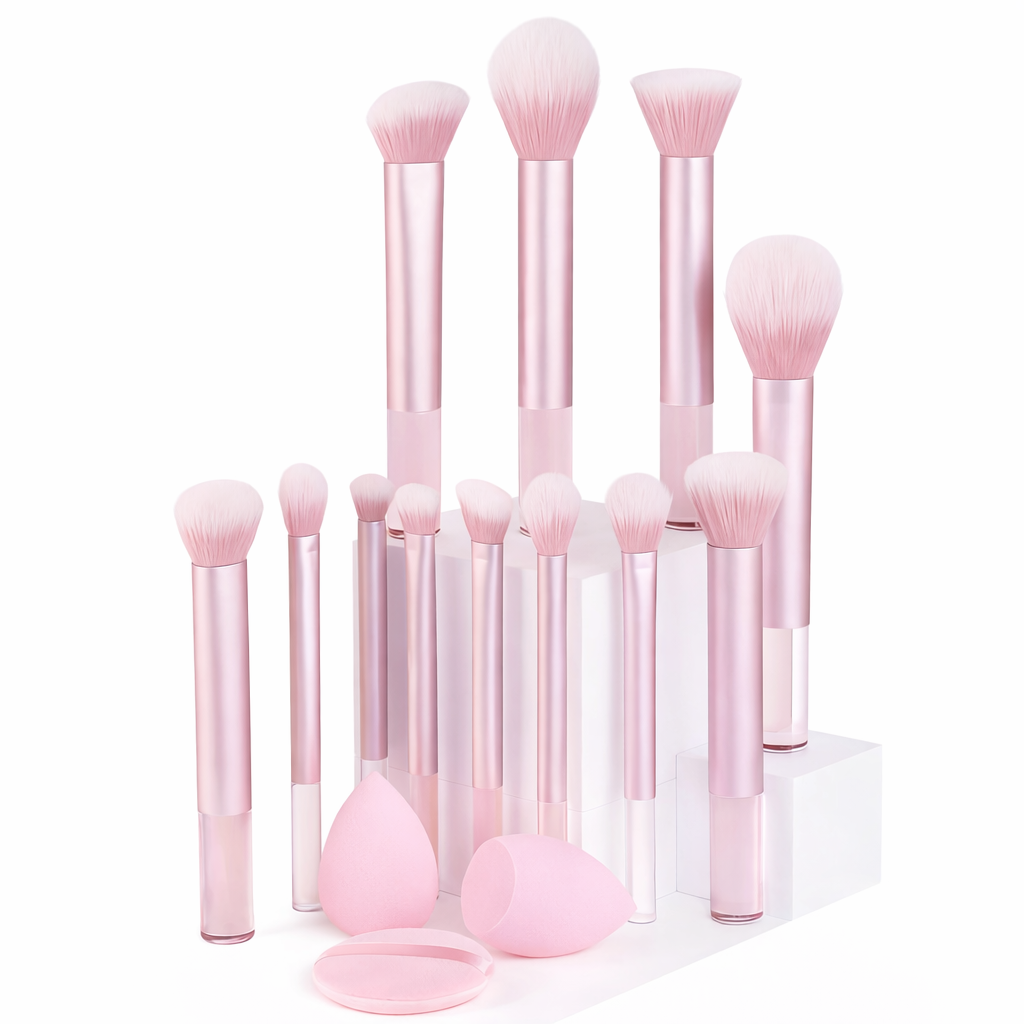 Beautichen: набор кистей для макияжа 12 шт и спонжи синтетика