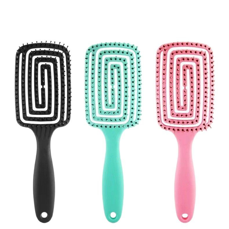 Beautichen Качественная ажурная спиральная расческа для девушек: массаж, объем, широкие зубья