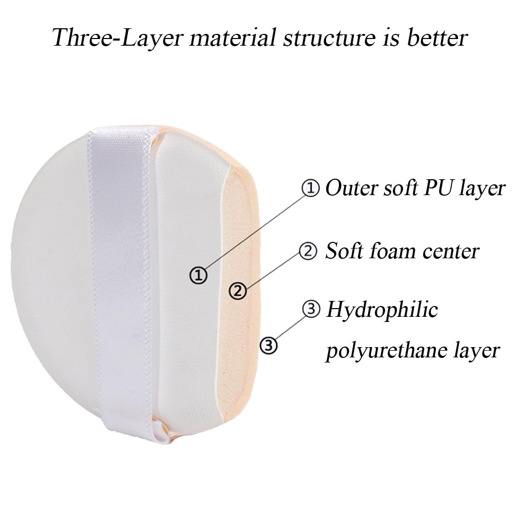 Beautichen набор силиконовых спонжей — прозрачные круглые, для сухого и влажного макияжа