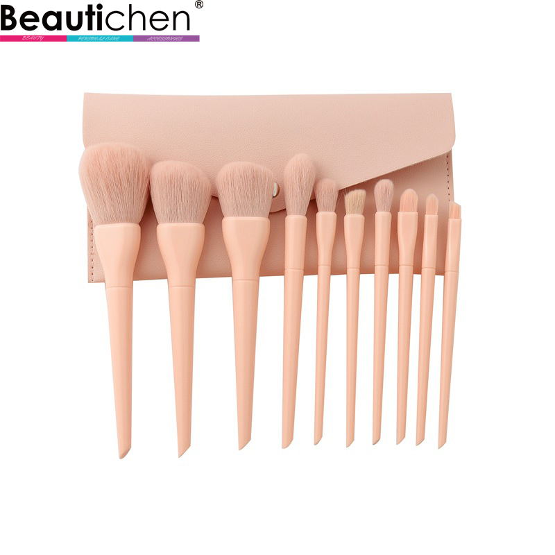 Beautichen Набор кистей для макияжа 6–10 шт., розовый с сумочкой