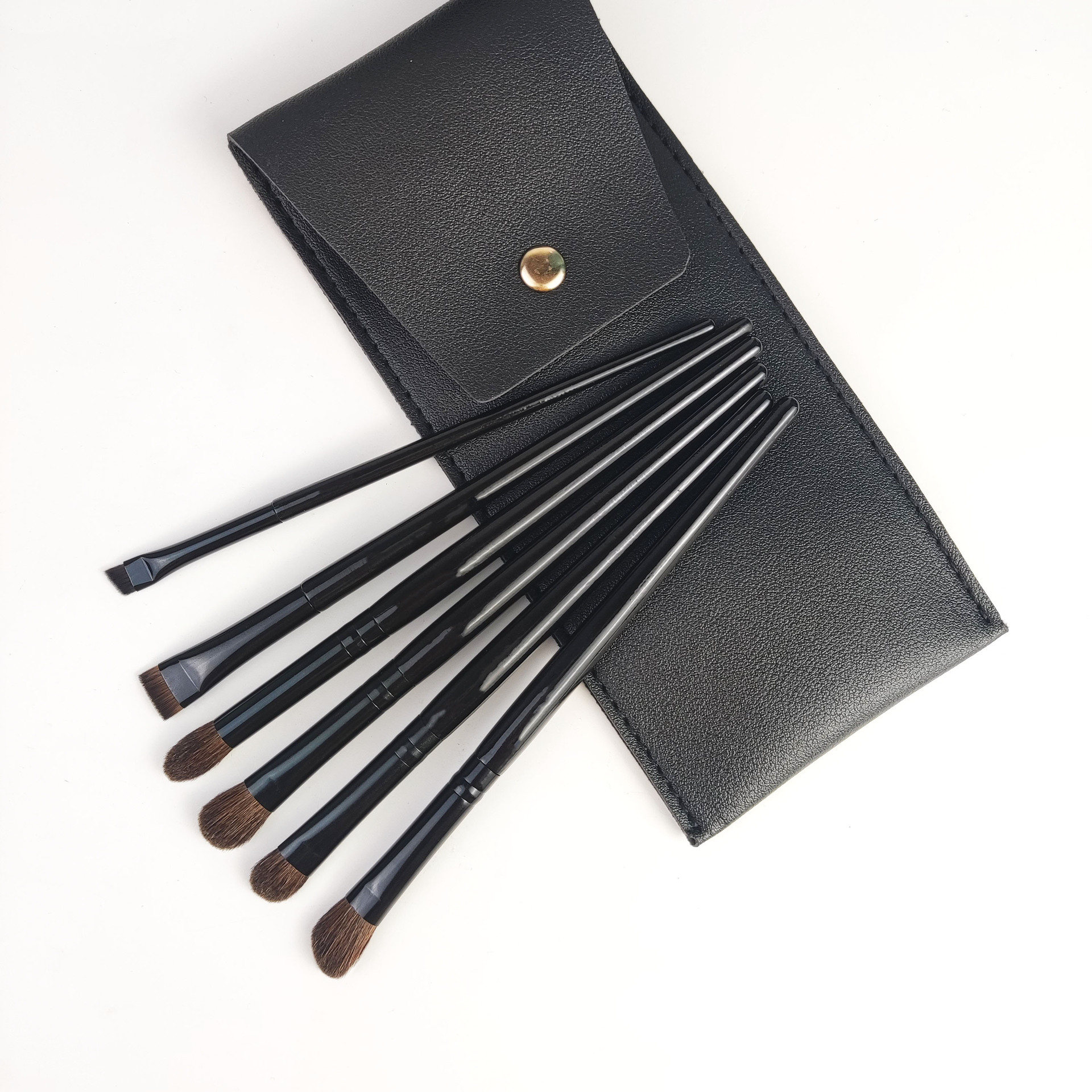 Beautichen набор кистей для глаз — 5 шт., с розовым футляром, для теней и растушёвки, начальный уровень