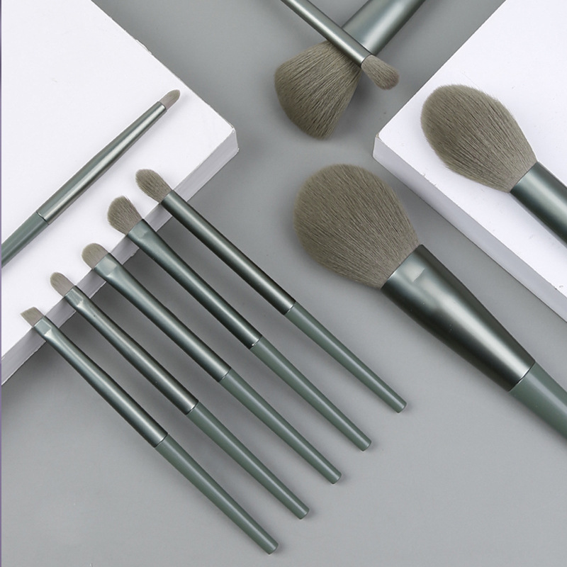 Beautichen Набор из 10 разноцветных кистей для макияжа — мягкий синтетический ворс, алюминиевые ручки