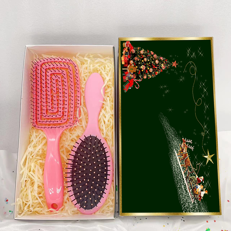 Beautichen Набор расчесок для волос — массажные и вентиляционные щетки разных форм, для укладки феном, сухих и влажных волос, подарочная коробка