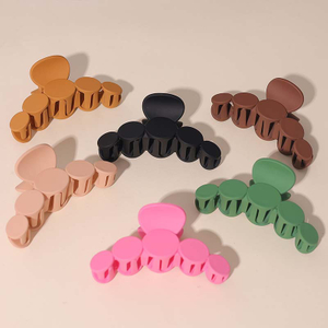 Beautichen Зажимы для волос — матовые смоляные крабики, 6 цветов, прочные круглые заколки