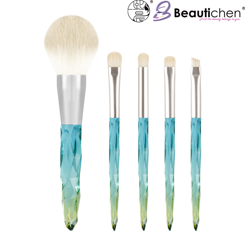 Beautichen набор кистей для макияжа — кристальная бирюзовая ручка, 5 шт.