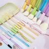 Beautichen Набор кистей для макияжа с косметичкой — 14 шт., разноцветные кисти с мягким ворсом