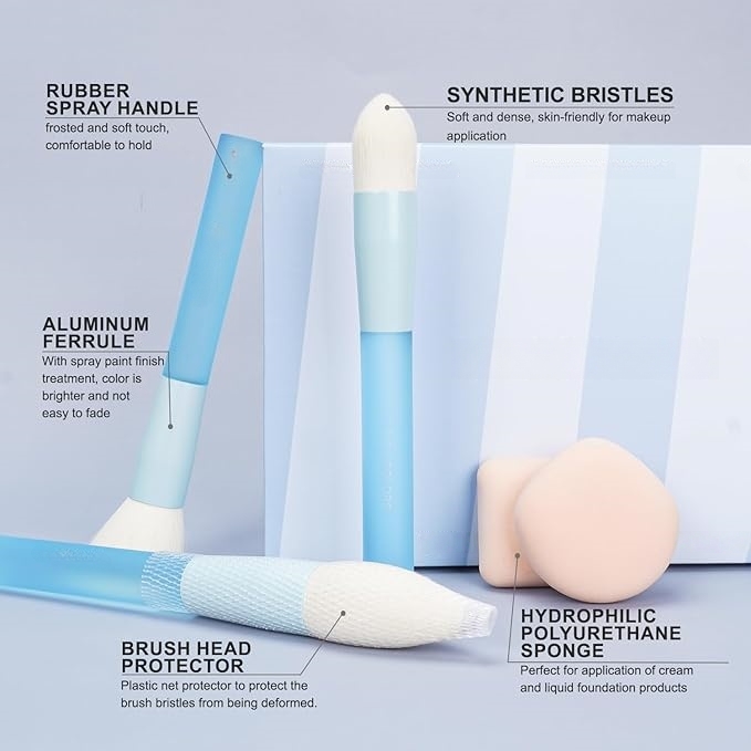 Beautichen Набор кистей для макияжа с косметичкой — 14 шт.
