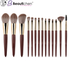 Beautichen набор кистей для макияжа — бордовый, 12 шт.