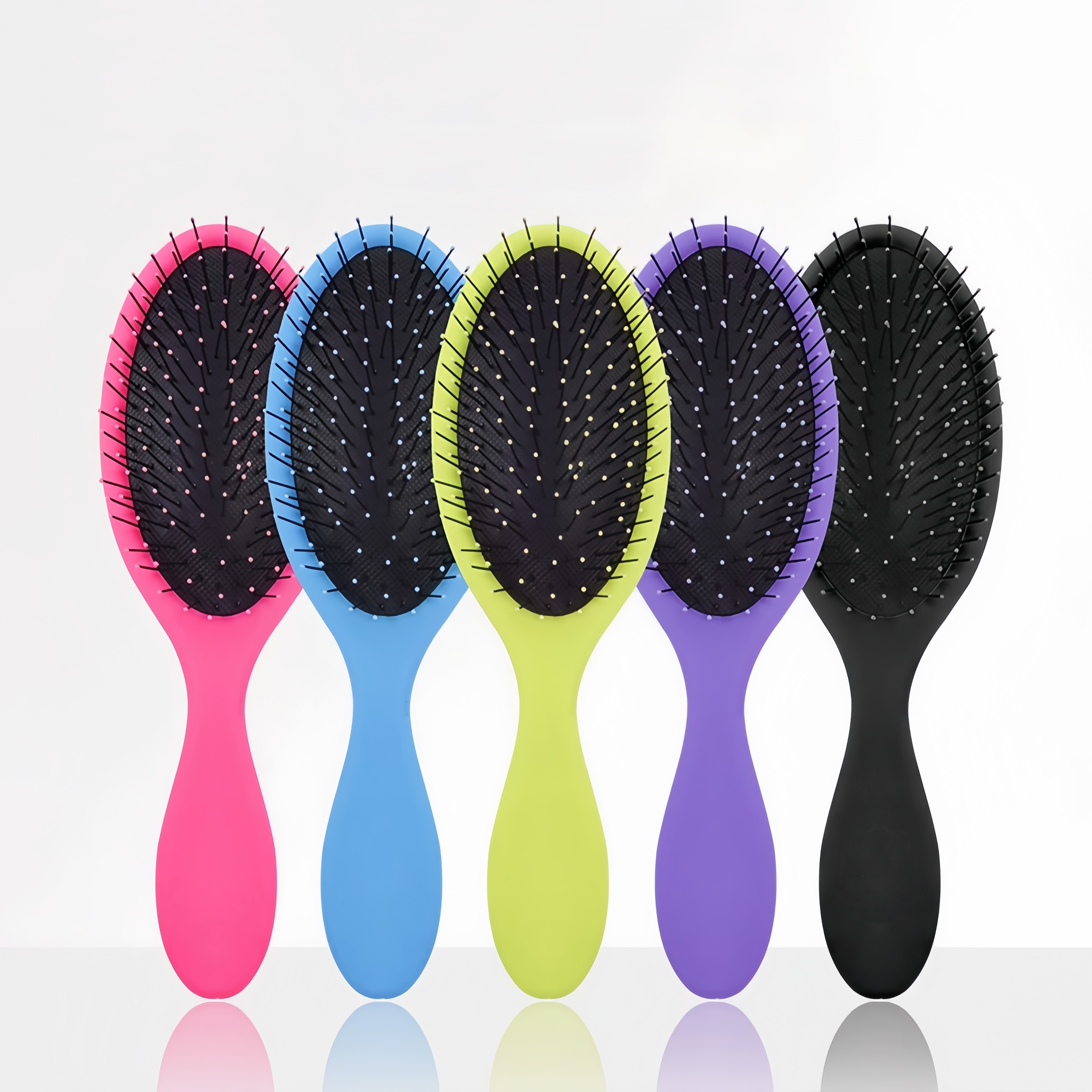 Beautichen Расческа-браш 2025 года с кастомизируемой мягкой квадратной лопастью против спутывания, изогнутой вентилируемой ручкой из нейлона и ABS-пластика для сухих и влажных волос