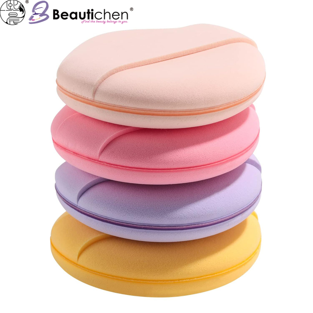 Beautichen круглые косметические спонжи — мягкие пористые пуховки для нанесения макияжа и ухода за кожей