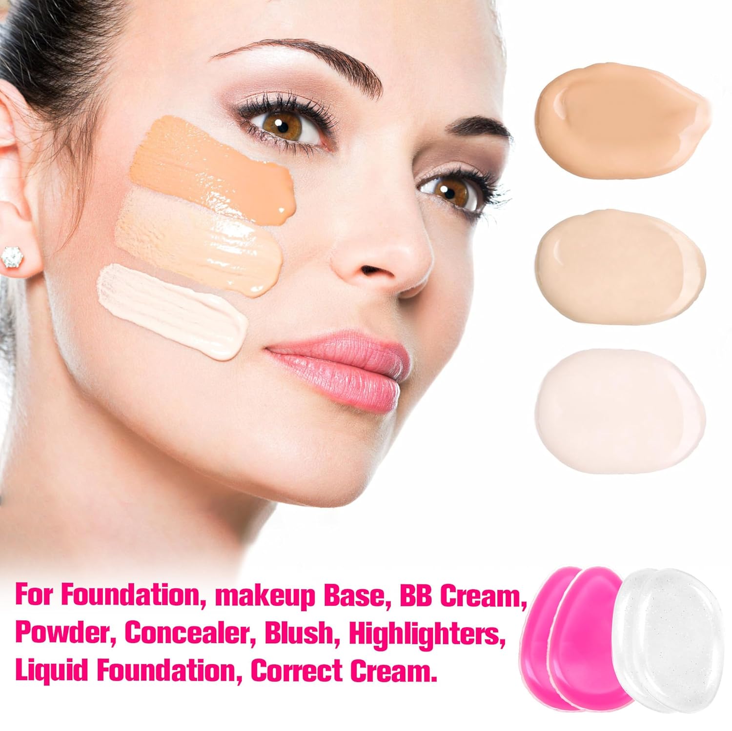 Beautichen набор силиконовых спонжей «Капля» — для тонального крема и BB-крема