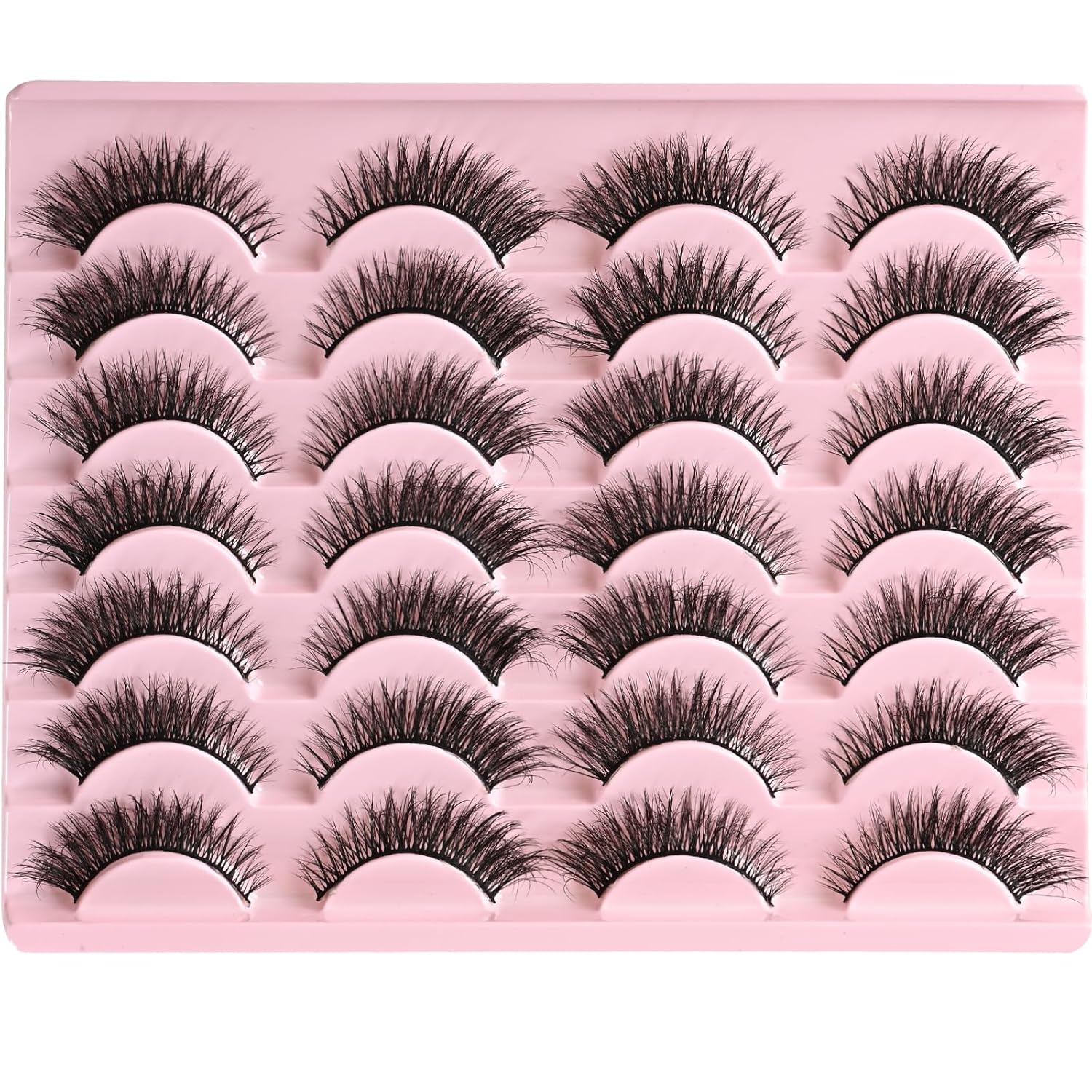 Beautichen Набор 3D накладных ресниц — 20 пар, драматический объем, перекрёстное распределение, гибкая прозрачная основа, для сценического, вечернего и свадебного макияжа