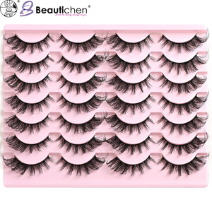 Beautichen Набор накладных ресниц — 20 пар, густой объём, выразительный эффект, многослойная структура, мягкое синтетическое волокно, для вечернего и сценического макияжа