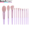 Beautichen Набор из 10 разноцветных кистей для макияжа — мягкий синтетический ворс, алюминиевые ручки