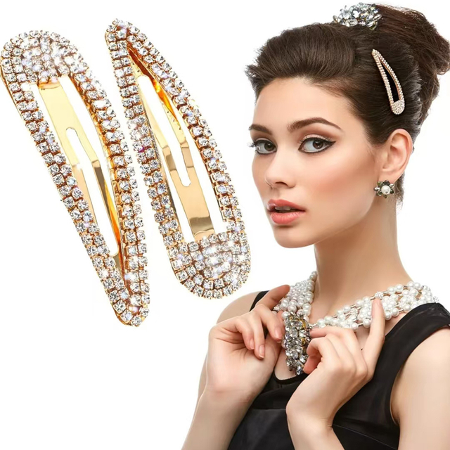 Beautichen металлическая заколка с кристаллами