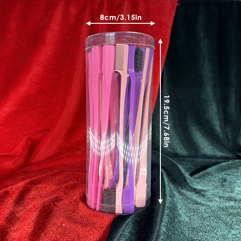 Beautichen Набор щёток для укладки краёв волос — 20 / 32 шт., 4 цвета в коробке, двусторонние щётки для baby hair и бровей