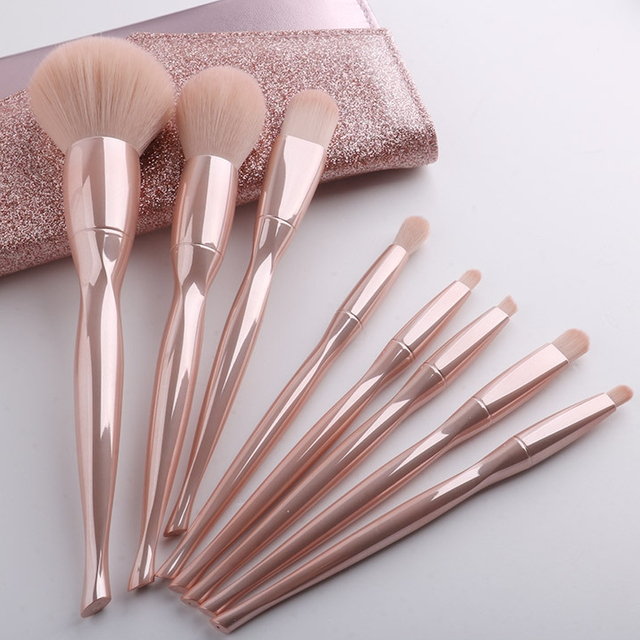 Beautichen набор кистей для макияжа — розовое золото, премиум 8 шт.