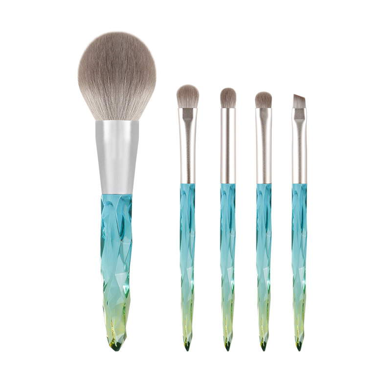 Beautichen набор кистей для макияжа — кристальная бирюзовая ручка, 5 шт.