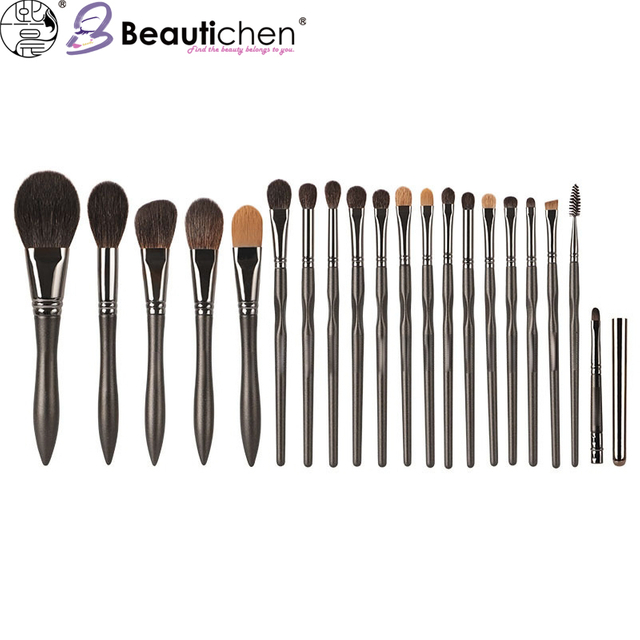 Beautichen набор кистей для макияжа — 20 шт., черный металлический дизайн