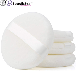 Beautichen набор бархатных больших пуховок для лица — профессиональные мягкие пудровые подушки с лентой для макияжа