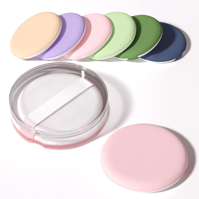 Beautichen набор цветных круглых спонжей с прозрачной коробкой и салфеткой