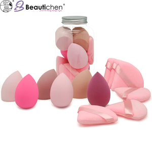 Beautichen набор косметических спонжей и пуховок — в банке, розовый комплект для макияжа, мягкие спонжи и пудровые подушки