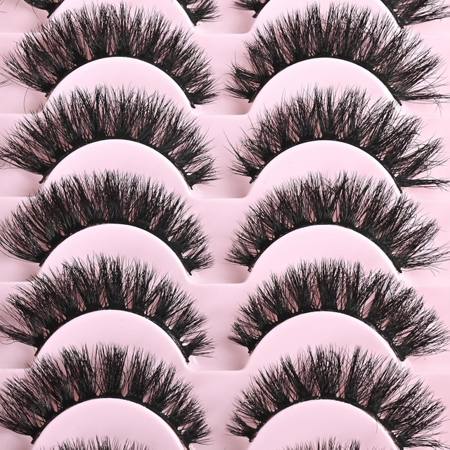 Beautichen Набор накладных ресниц — 20 пар 3D объёмных многослойных ресниц, густые и пушистые, для вечернего и сценического макияжа