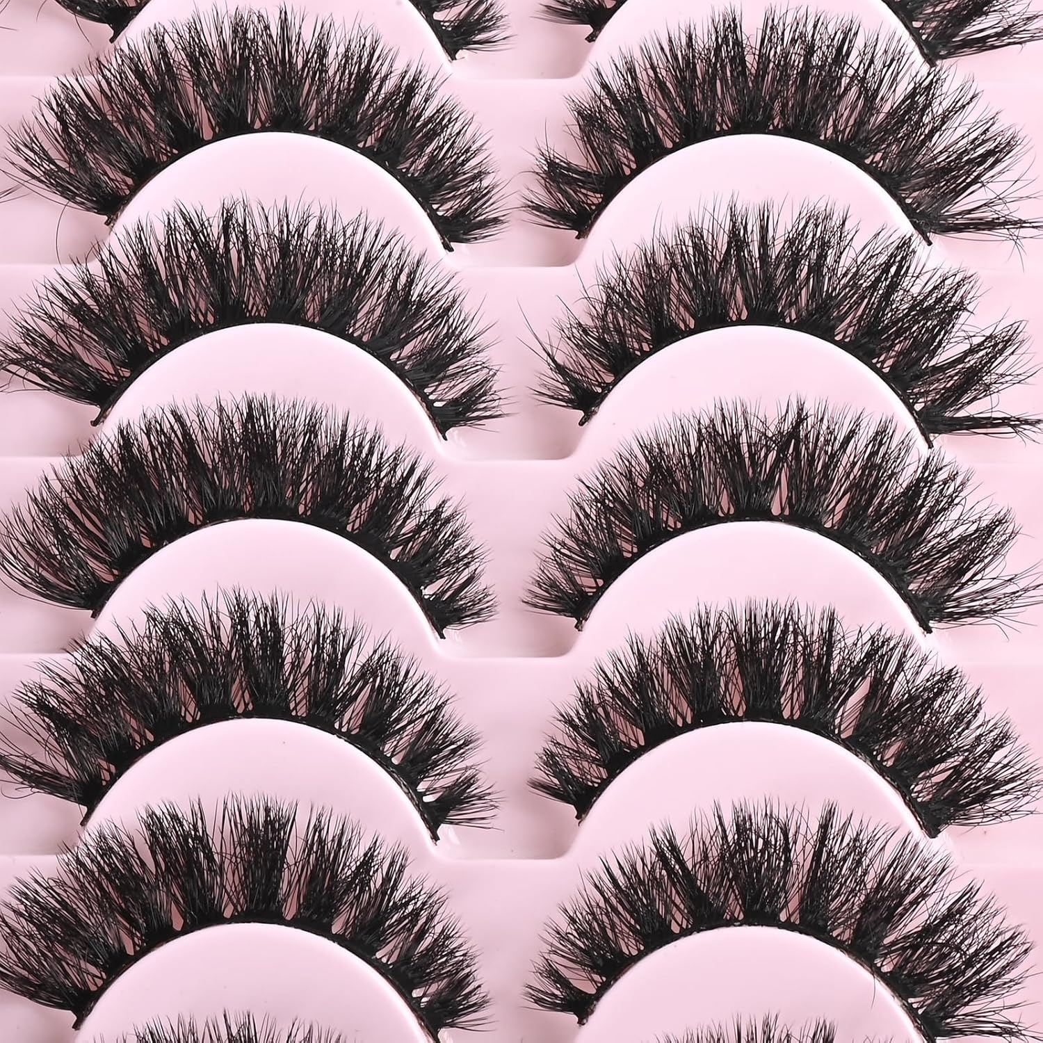 Beautichen Набор накладных ресниц — 20 пар 3D объёмных многослойных ресниц, густые и пушистые, для вечернего и сценического макияжа